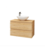 Wastafelonderkast Sally Mat Zwart 80cm 76x45,5x50cm 2x Softclose lades MDF Voorgemonteerd