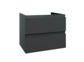 Wastafelonderkast Sally Mat Zwart 60cm 56x45,5x50cm 2x Softclose lades MDF Voorgemonteerd Wastafelonderkast Sally Mat Zwart 60cm 56x45,5x50cm 2x Softclose lades MDF Voorgemonteerd
