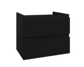 Wastafelonderkast Sally Mat Zwart 60cm 56x45,5x50cm 2x Softclose lades MDF Voorgemonteerd Wastafelonderkast Sally Mat Zwart 60cm 56x45,5x50cm 2x Softclose lades MDF Voorgemonteerd