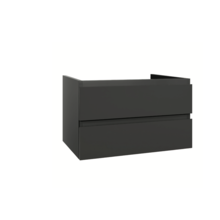 Wastafelonderkast Sally Mat Grijs 100cm 96x45,5x50cm 2x Softclose lades MDF Voorgemonteerd