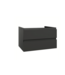 CREAVIT Wastafelonderkast Sally Mat Grijs 100cm 96x45,5x50cm 2x Softclose lades MDF Voorgemonteerd