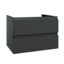 Wastafelonderkast Sally Mat Grijs 80cm 76x45,5x50cm 2x Softclose lades MDF Voorgemonteerd