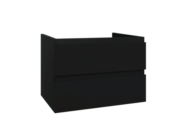 Wastafelonderkast Sally Mat Grijs 80cm 76x45,5x50cm 2x Softclose lades MDF Voorgemonteerd