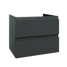 Wastafelonderkast Sally Mat Grijs 60cm 56x45,5x50cm 2x Softclose lades MDF Voorgemonteerd