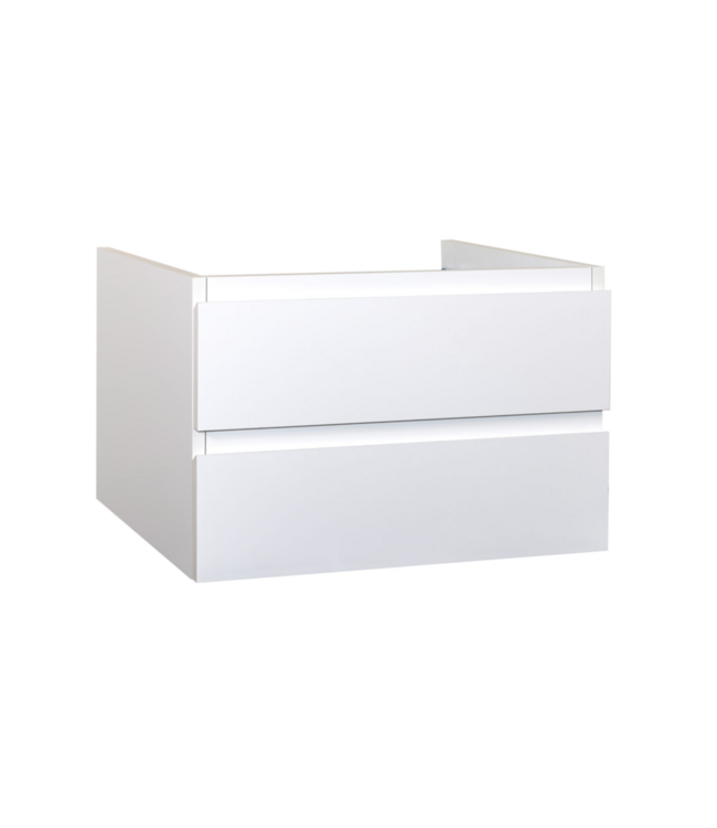 CREAVIT Wastafelonderkast Sally Hoogglans Grijs 100cm 96x45,5x50cm 2x Softclose lades MDF Voorgemonteerd