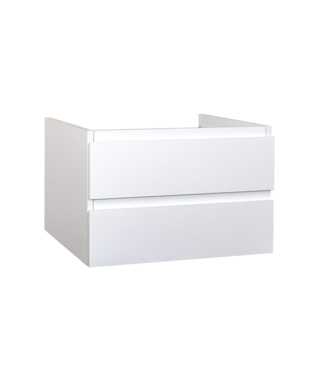 Wastafelonderkast Sally Hoogglans Grijs 100cm 96x45,5x50cm 2x Softclose lades MDF Voorgemonteerd