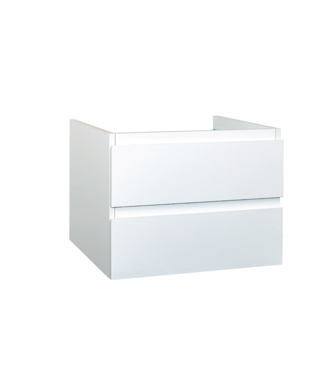 Wastafelonderkast Sally Hoogglans Grijs 80cm 76x45,5x50cm 2x Softclose lades MDF Voorgemonteerd