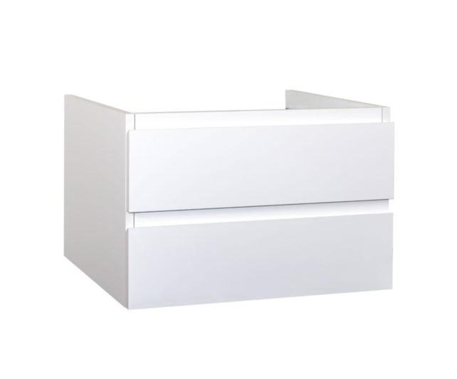 Wastafelonderkast Sally Hoogglans Grijs 80cm 76x45,5x50cm 2x Softclose lades MDF Voorgemonteerd