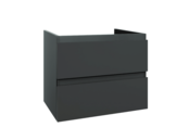 Wastafelonderkast Sally Hoogglans Grijs 60cm 56x45,5x50cm 2x Softclose lades MDF Voorgemonteerd Wastafelonderkast Sally Hoogglans Grijs 60cm 56x45,5x50cm 2x Softclose lades MDF Voorgemonteerd