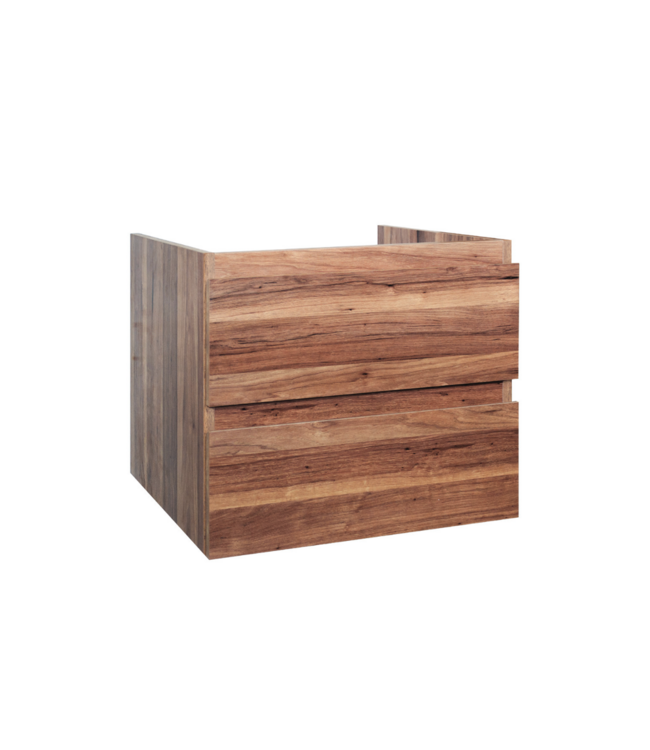 Wastafelonderkast Sally Hoogglans Grijs 60cm 56x45,5x50cm 2x Softclose lades MDF Voorgemonteerd