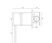 Omstelkraan warm en koud inbouw Bidetkraan Geborsteld Goud tbv bidettoilet Douchewc bidetdouche