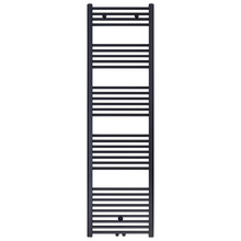 Handdoekradiator 180x40 cm Zwart Mat Geborsteld 699  Watt Midden aansluiting - Links Rechts