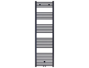 Handdoekradiator 180x40 cm Zwart Mat Geborsteld 699  Watt Midden aansluiting - Links Rechts