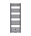 BELRAD Handdoekradiator 160x50 cm Zwart Mat Geborsteld 721 Watt Midden aansluiting - Links Rechts