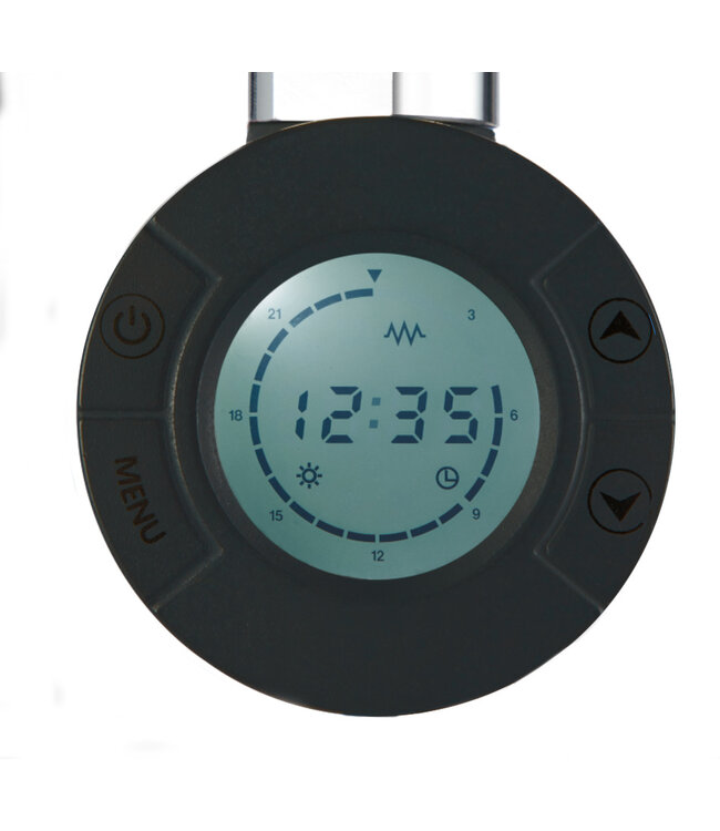 Handdoekradiator Elektrisch 160x50cm - Mat zwart  700 Watt 220V - 27 BAR