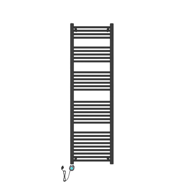 Handdoekradiator Elektrisch 180x55cm - Mat zwart  900 Watt 220V - 27 Bar