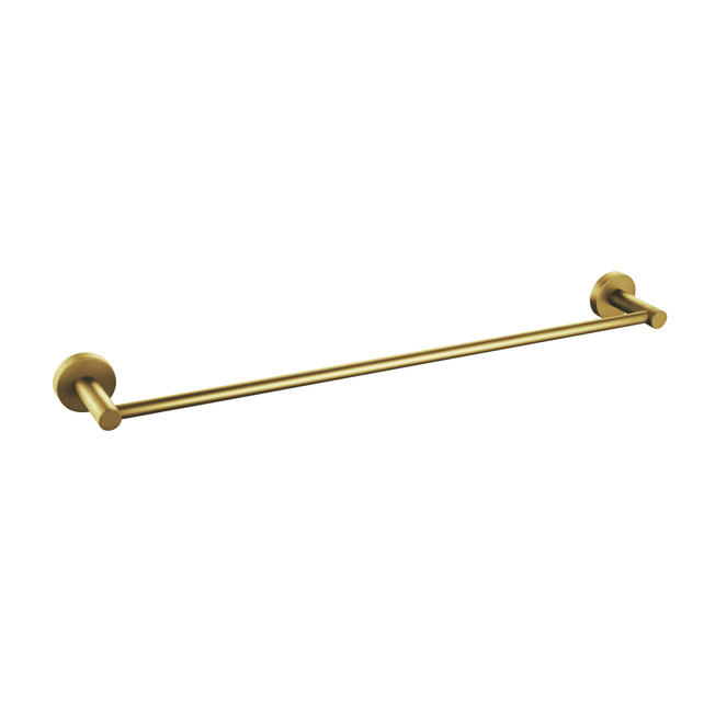Handdoekhouder Rondo Geborsteld Goud Aloni 57cm Handdoekhouder Rondo Geborsteld Goud Aloni 57cm