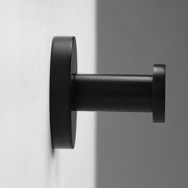 Handdoekhaak Rondo Mat Zwart