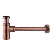 Fonteinset Nila Koper Solid Surface Rechts 40x22x10cm Toiletkraan clickwaste Sifon Koper