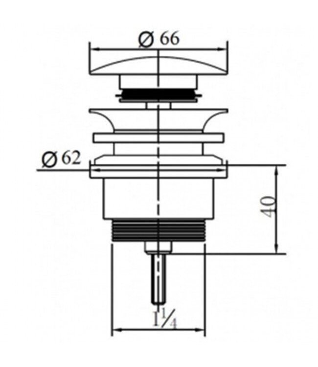 Fonteinset Rhea Rechthoek Links 36.5x18x9cm Toiletkraan Hendel Clickwaste Sifon Mat Zwart