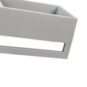 Fontein Toilet Betonlook Kraangat Links met handdoekhouder - Toiletmeubel WC Solid Surface 36x16cm Fontein Toilet Betonlook Kraangat Links met handdoekhouder - Toiletmeubel WC Solid Surface 36x16cm