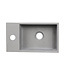 Fontein Toilet Betonlook Kraangat Links met handdoekhouder - Toiletmeubel WC Solid Surface 36x16cm