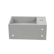 Fontein Toilet Betonlook Kraangat Links met handdoekhouder - Toiletmeubel WC Solid Surface 36x16cm Fontein Toilet Betonlook Kraangat Links met handdoekhouder - Toiletmeubel WC Solid Surface 36x16cm