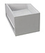 Fontein Toilet Betonlook Kraangat Links met handdoekhouder - Toiletmeubel WC Solid Surface 36x16cm