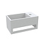 DIAMOND LINE Fontein Toilet Betonlook Kraangat Links met handdoekhouder - Toiletmeubel WC Solid Surface 36x16cm