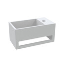 Fontein Toilet - Toiletmeubel Wc Solid Surface - Mat Wit Links 36x16 cm