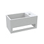 SaniPRO Fontein Toilet - Toiletmeubel Wc Solid Surface - Mat Wit Links 36x16 cm