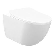 Creavit FE322 Randloos Hangtoilet met Bidet Mat Antraciet met softclose toiletbril 51x35,5x29cm