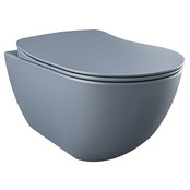 Creavit FE322 Randloos Hangtoilet met Bidet Mat Antraciet met softclose toiletbril 51x35,5x29cm Creavit FE322 Randloos Hangtoilet met Bidet Mat Antraciet met softclose toiletbril 51x35,5x29cm