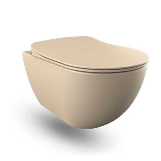 Creavit FE322 Randloos Hangtoilet met Bidet Mat Antraciet met softclose toiletbril 51x35,5x29cm Creavit FE322 Randloos Hangtoilet met Bidet Mat Antraciet met softclose toiletbril 51x35,5x29cm