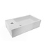 Fonteinset Nila Koper Solid Surface Links 40x22x10cm Toiletkraan clickwaste Sifon Koper