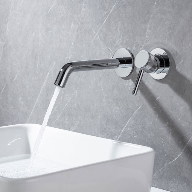 Wastafelkraan Amore Inbouw Chroom Mengkraan Rond 1 Greeps