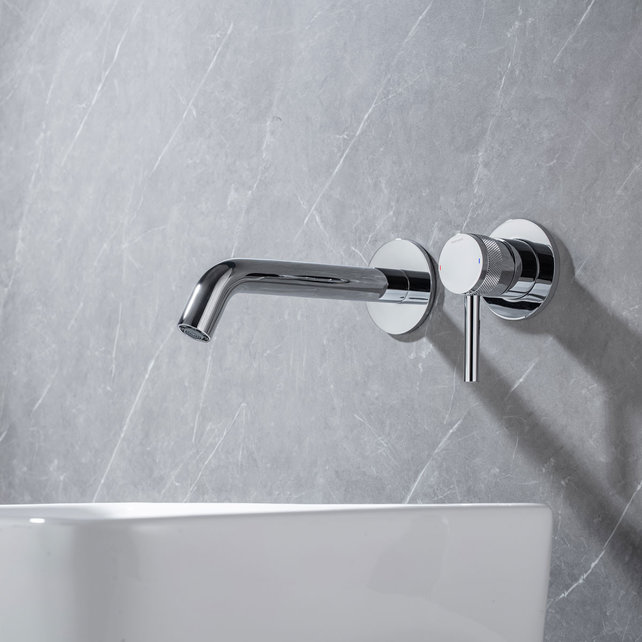 Wastafelkraan Amore Inbouw Chroom Mengkraan Rond 1 Greeps