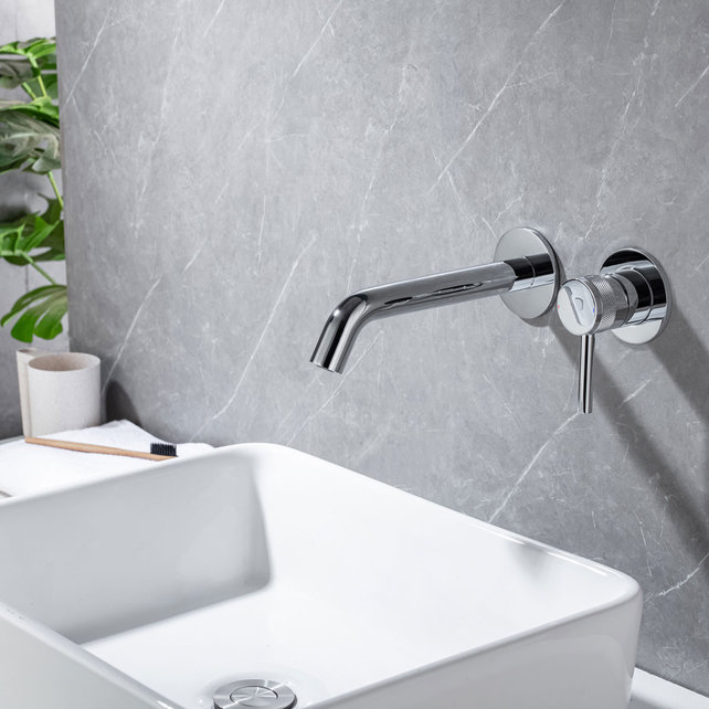 Wastafelkraan Amore Inbouw Chroom Mengkraan Rond 1 Greeps