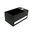 Fontein Toilet - Toiletmeubel WC Solid Surface 36x16cm - Mat Zwart Links
