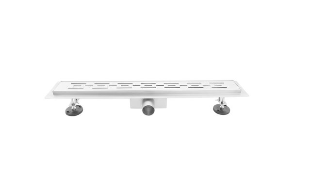 RVS Douchegoot 60x11x7 cm compleet met Flens Uitneembaar Sifon + uitneembaar haarfilter