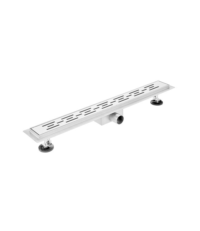 ALONI RVS Douchegoot 70x11x7 cm compleet met Flens Uitneembaar Sifon + uitneembaar haarfilter