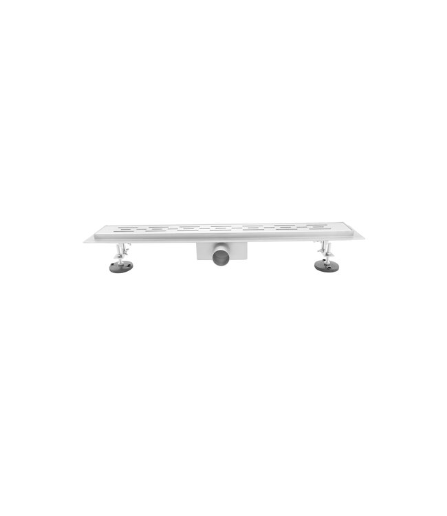 RVS Douchegoot 70x11x7 cm compleet met Flens Uitneembaar Sifon + uitneembaar haarfilter