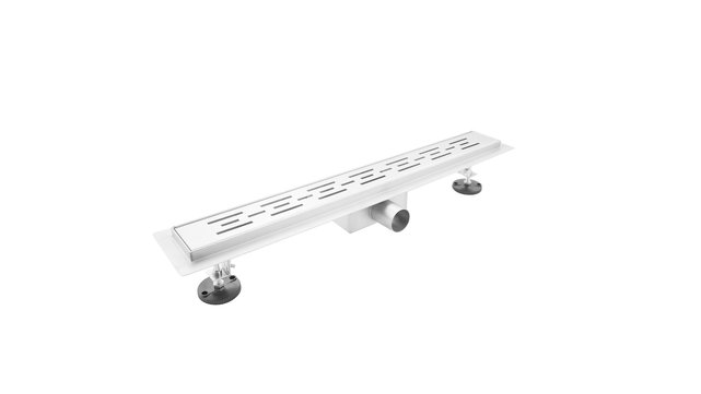 RVS Douchegoot 80x11x7 cm compleet met Flens Uitneembaar Sifon + uitneembaar haarfilter