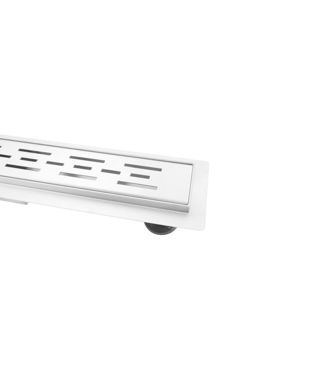 RVS Douchegoot 90x11x7 cm compleet met Flens Uitneembaar Sifon + uitneembaar haarfilter