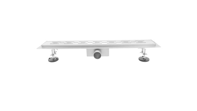 RVS Douchegoot 90x11x7 cm compleet met Flens Uitneembaar Sifon + uitneembaar haarfilter