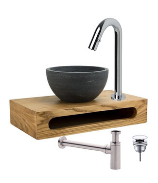 SANI-SUPPLY Mini Toilet Fonteinset Parro Chroom Lupo 40x22x8cm