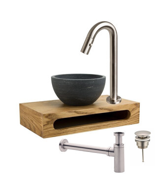 SANI-SUPPLY Mini Toilet Fonteinset Parro RVS Lupo 40x22x8cm