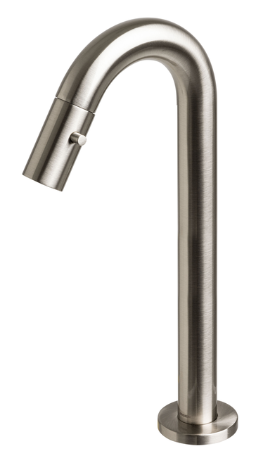 Mini Toilet Fonteinset Parro RVS Lupo 40x22x8cm Planchet massief hout met Handdoekhouder met Waskom natuursteen