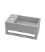 Fontein Toilet - Toiletmeubel WC Solid Surface 36x16cm - Betonlook Rechts