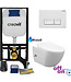 Creavit Toiletset met Bidet Koud Wit - Randloos Hangtoilet Creavit FE322